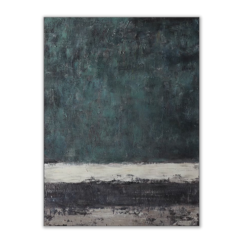 Large Abstract Handmade Painting Retro Green Texture Abstract Wall Art Wabi-sabi Modern Home Living Room Decor